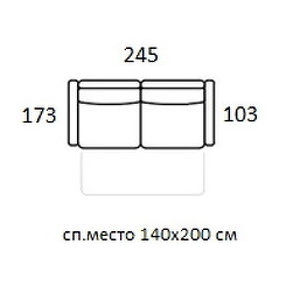 Диван-кровать Tresor отделка ткань кат.8, ножки темный орех, декоративные гвоздики состаренное золото